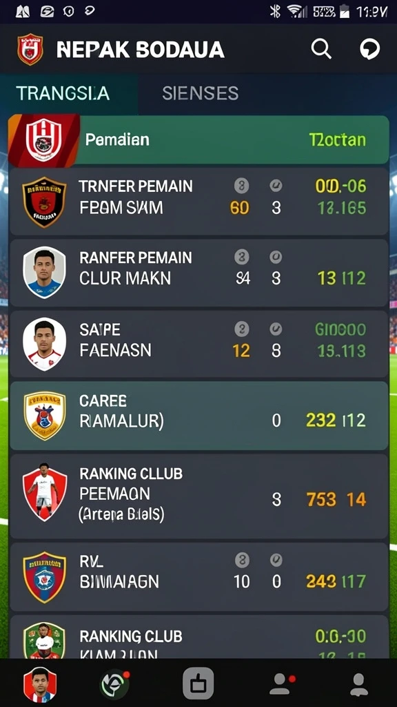 Menu permainan dengan berbagai pilihan menarik.