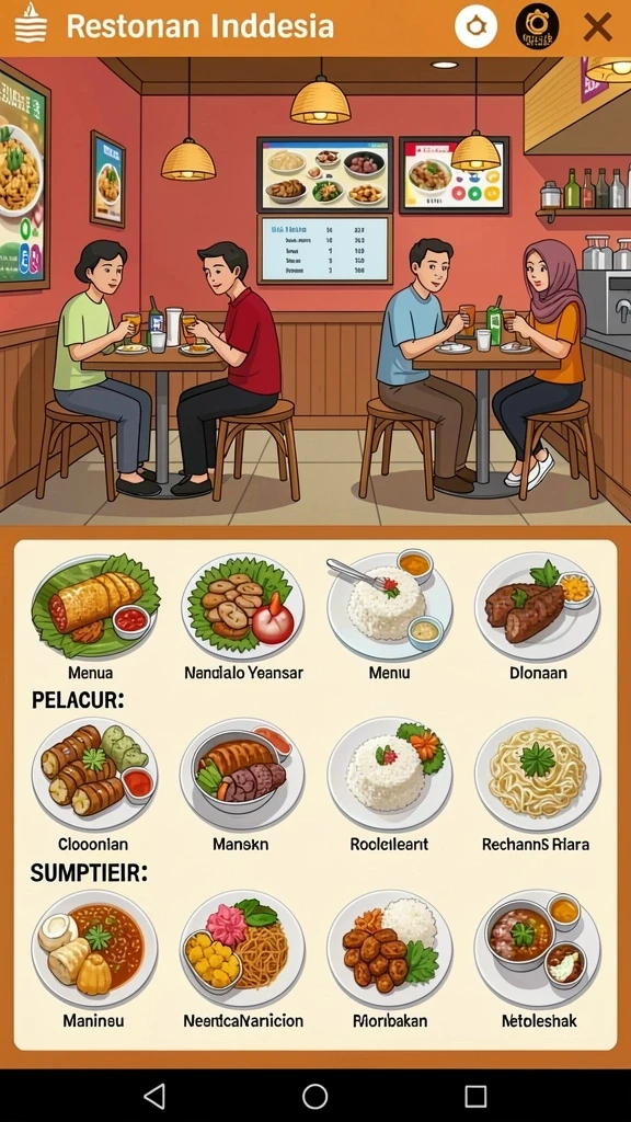 Tampilan karakter utama yang menawan.