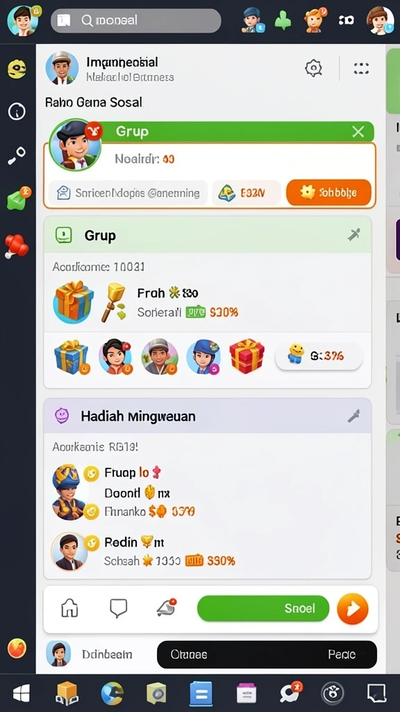 Komunitas aktif yang mendukung pemain.