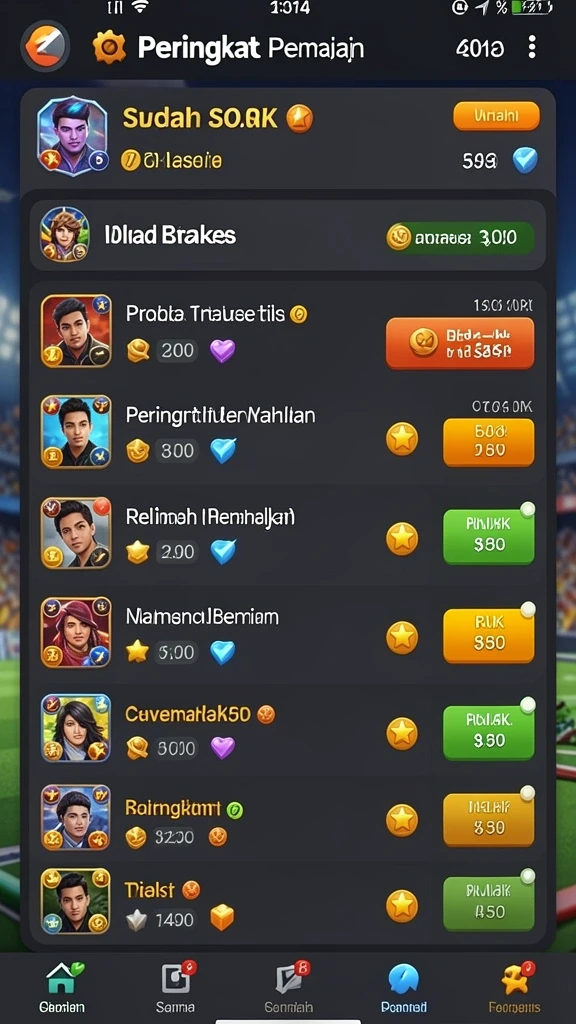 Tampilan antarmuka yang menarik setiap kali memulai game.