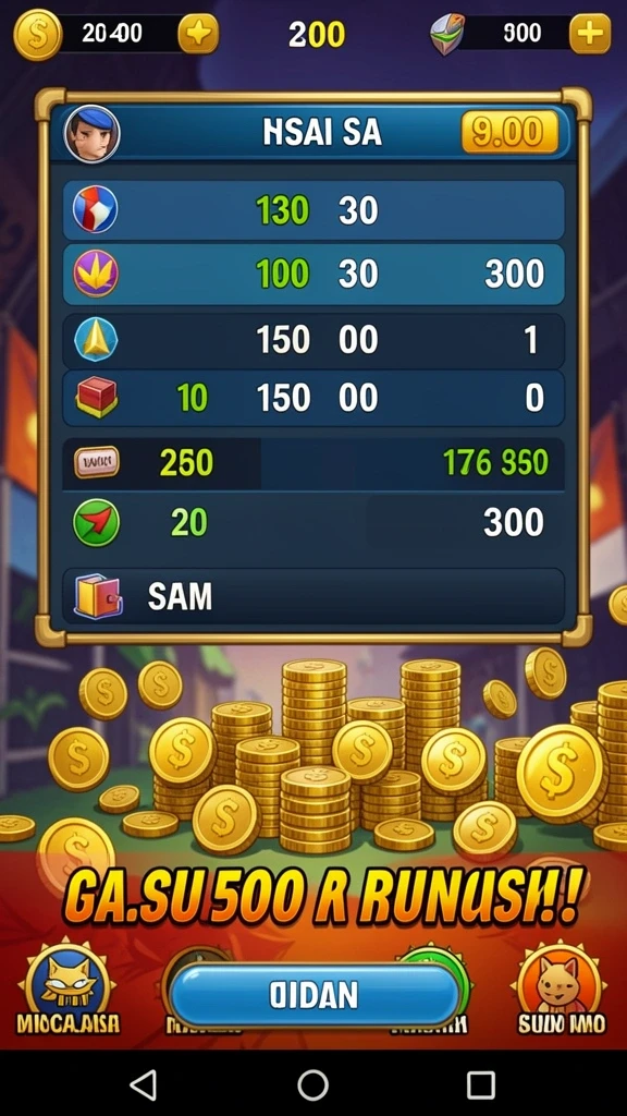 Pengaturan level permainan yang beragam.