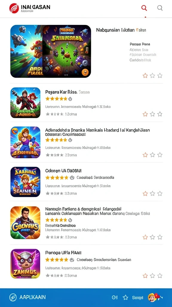 Level yang menantang dengan banyak rintangan.