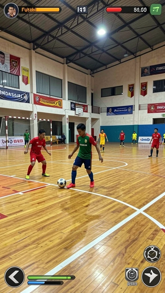 Karakter utama dalam aksi seru di tengah gameplay.