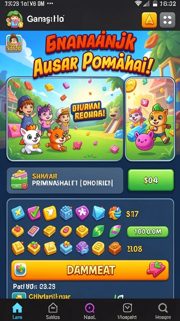 Tampilan grafis yang menakjubkan dalam permainan.