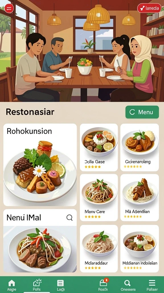 Tampilan antarmuka yang ramah pengguna.