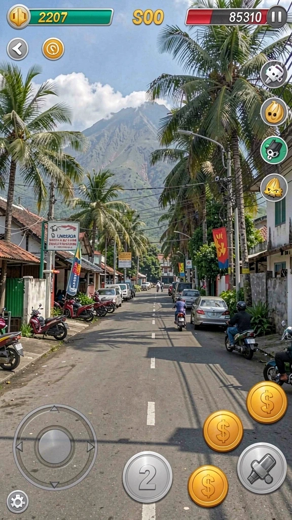 Tangkapan layar gameplay menampilkan misi seru.