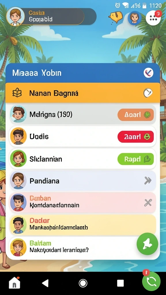 Tangkapan layar menunjukkan pemain bersaing dalam turnamen.