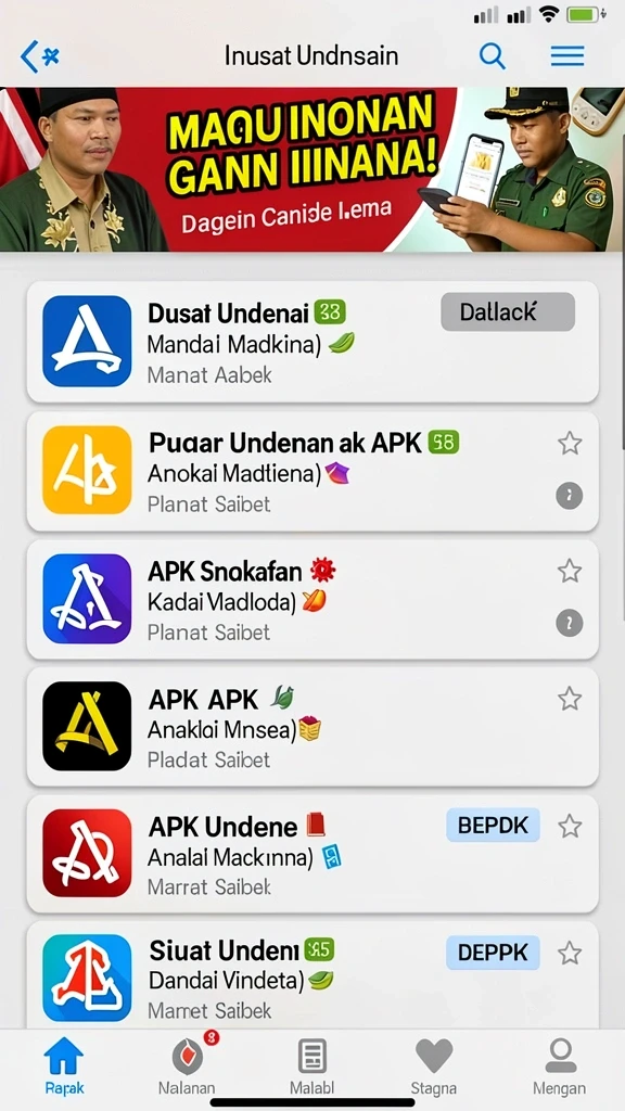 Tampilan inovatif dari permainan yang dihadirkan.