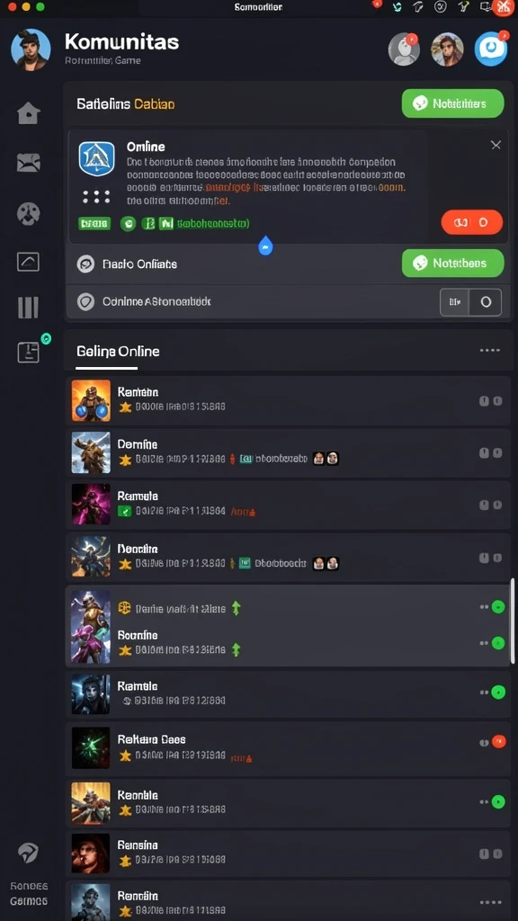 Gambaran tentang fitur interaksi antar pemain yang seru.