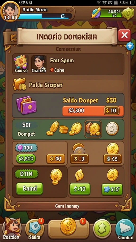 Banyak mode permainan yang menantang dan seru.