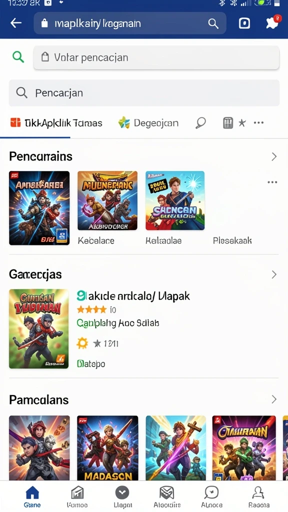 Fitur permainan yang beragam dan mengasyikkan.