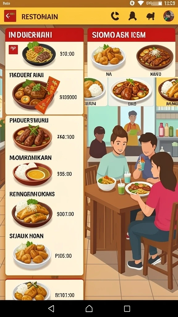 Menu permainan yang mudah dinavigasi.